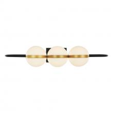 Alora Lighting WV302003MBBG-UNV - Tagliato 32-in Matte Black/Brushed Gold LED Wall/Vanity