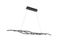 HOMEnhancements 70202 - Vivio ELLA LED Triple Bar Wave Pendant-Matte Black