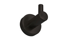 HOMEnhancements 20730 - Modern Round Single Robe Hook - Matte Black