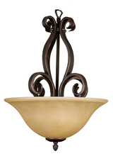 HOMEnhancements 15432 - El Paso Series 16' Bowl Pendant - Tea Stain Glass