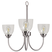 HOMEnhancements 19268 - Laredo 3-Light Chandelier - NK Clear Glass