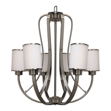 HOMEnhancements 15930 - Lexington 6-Light White Glass Chandelier - NK