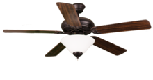 HOMEnhancements 18701 - 52' 5-Blade RB Fan W/White Bowl Light Kit(2x9.5W LED 3000K)