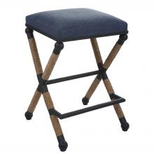 Uttermost 23710 - Firth Rustic Navy Counter Stool